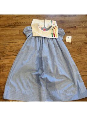 CLAIRE & CHARLIE FINE HAND SMOCKED GIRLS DRESS SIZE 6 SCHOOL DRESS